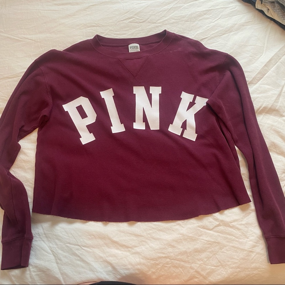 PINK cropped long sleeve !!